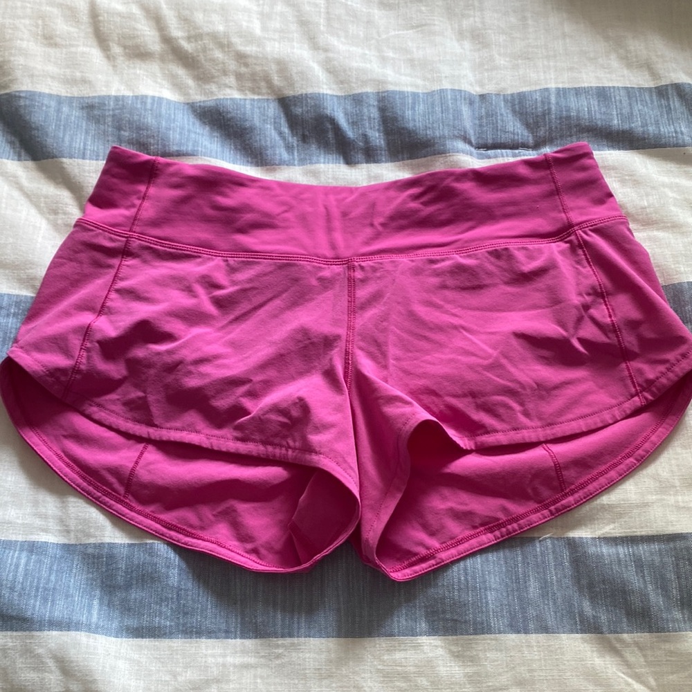 Lululemon pink speed ups size (6) 2.5 inseam